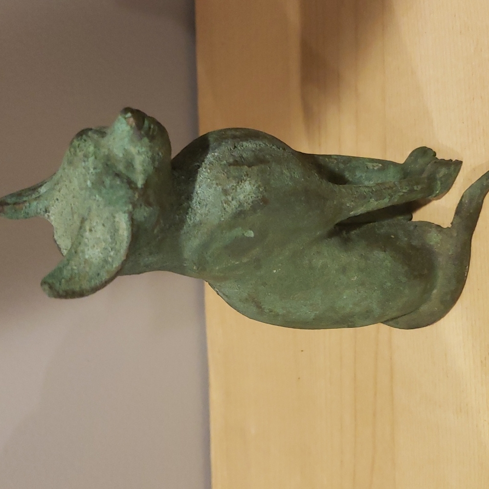 Green Decorative Cat Figurine